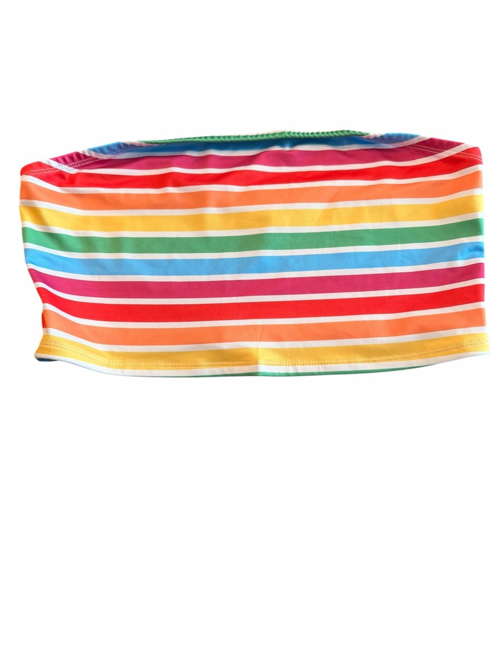 Women’s Madden NYC Bandeau Tube Top Rainbow Stripe